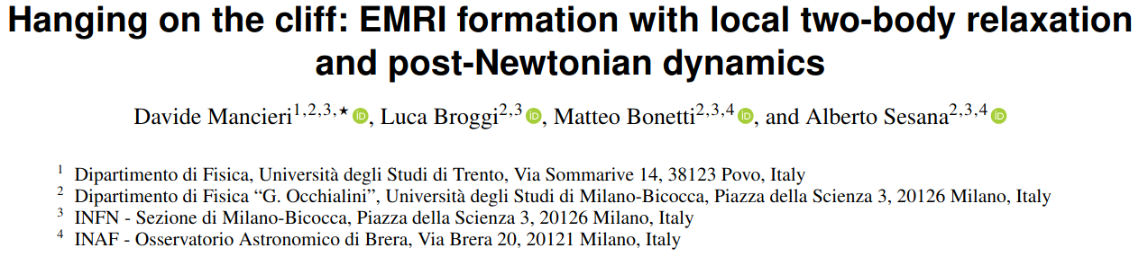 Hanging on the cliff: EMRI formation with local two-body relaxation and post-Newtonian dynamics 