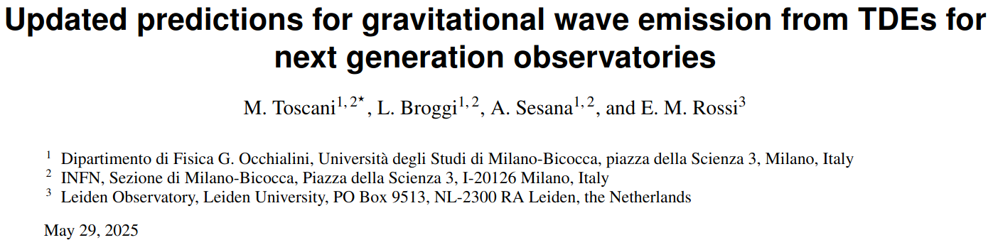 Updated predictions for gravitational wave emission from TDEs for\nnext generation observatories