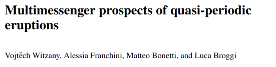 Multimessenger prospects of quasi-periodic\neruptions\n